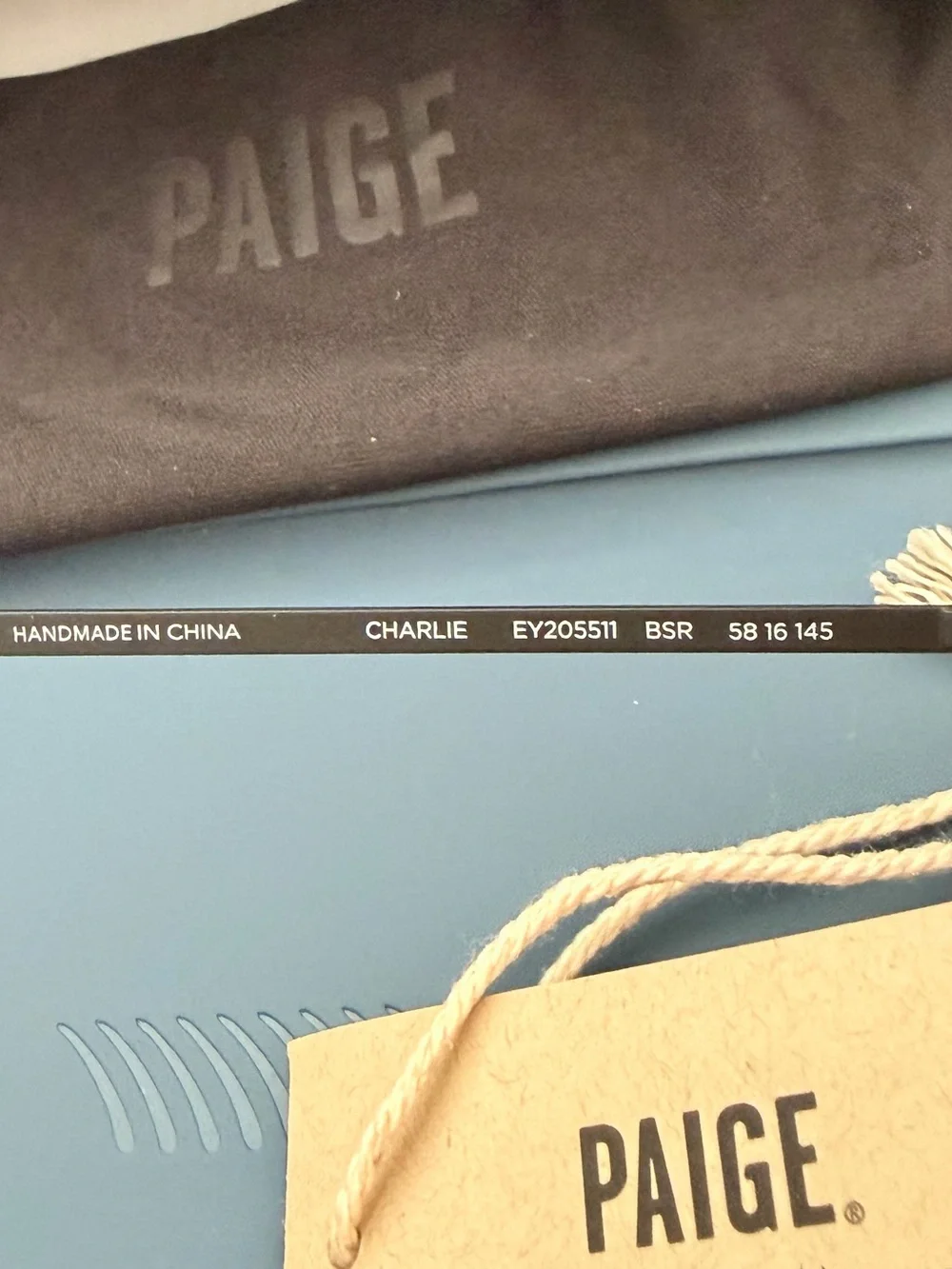 NWT&C* PAIGE Charlie Aviator Sunglasses Black Gradient Lens 58mm